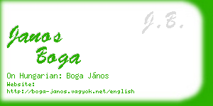 janos boga business card