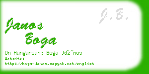 janos boga business card